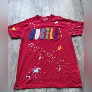 BLEECKER & MERCER Art to Wear Hustle Crewneck T-Shirt paint splatter